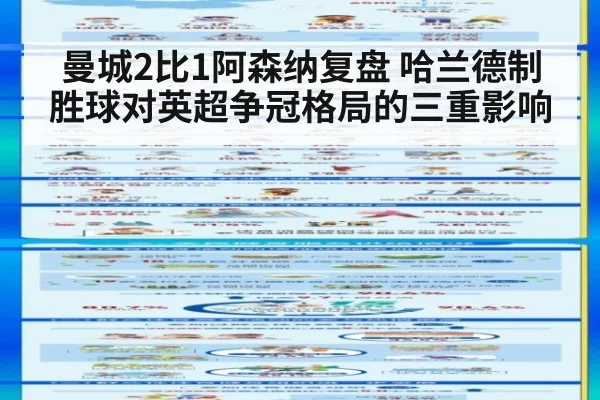 曼城2比1阿森纳复盘 哈兰德制胜球对英超争冠格局的三重影响